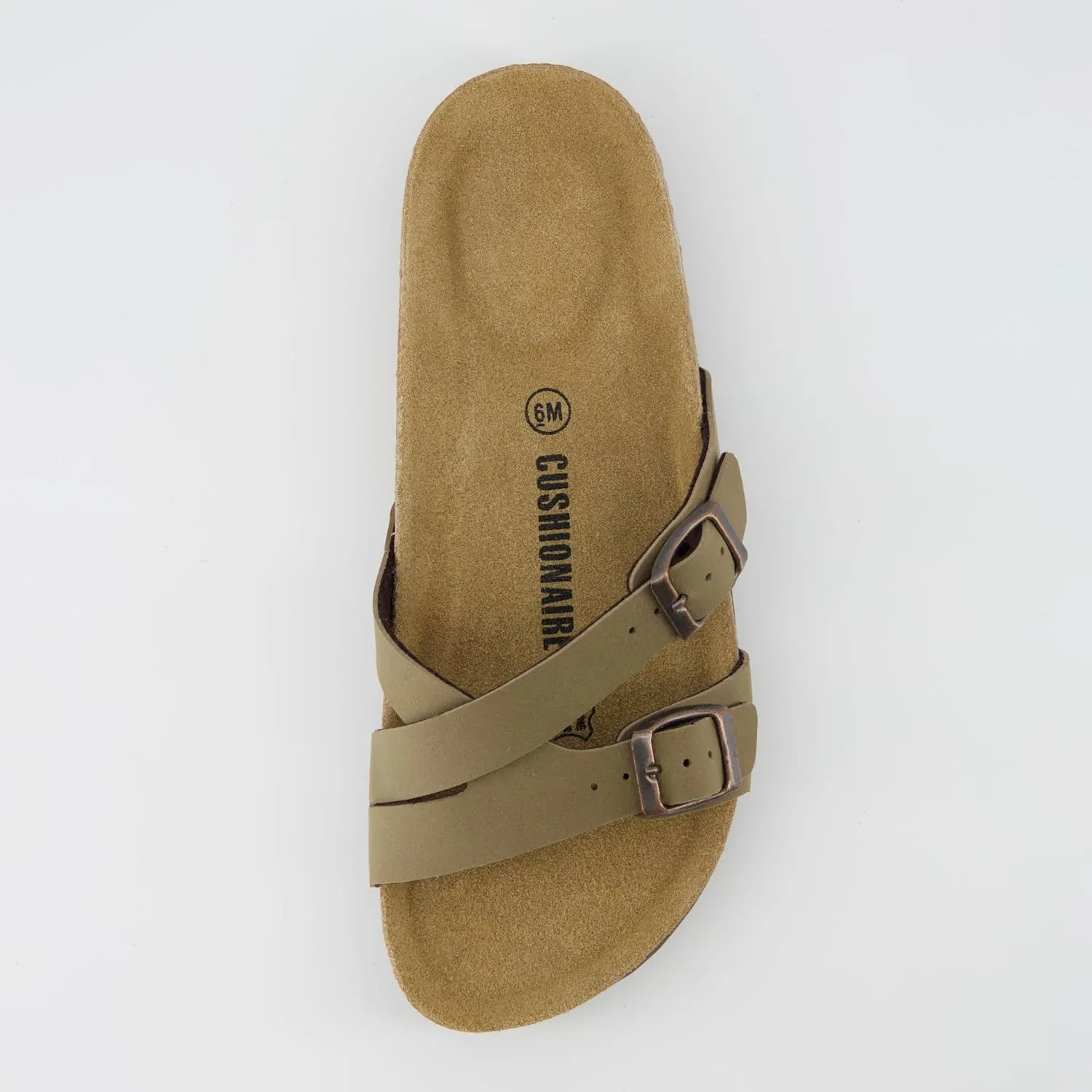 CUSHIONAIRE Women's Liza Cork Footbed Sandal With  Comfort