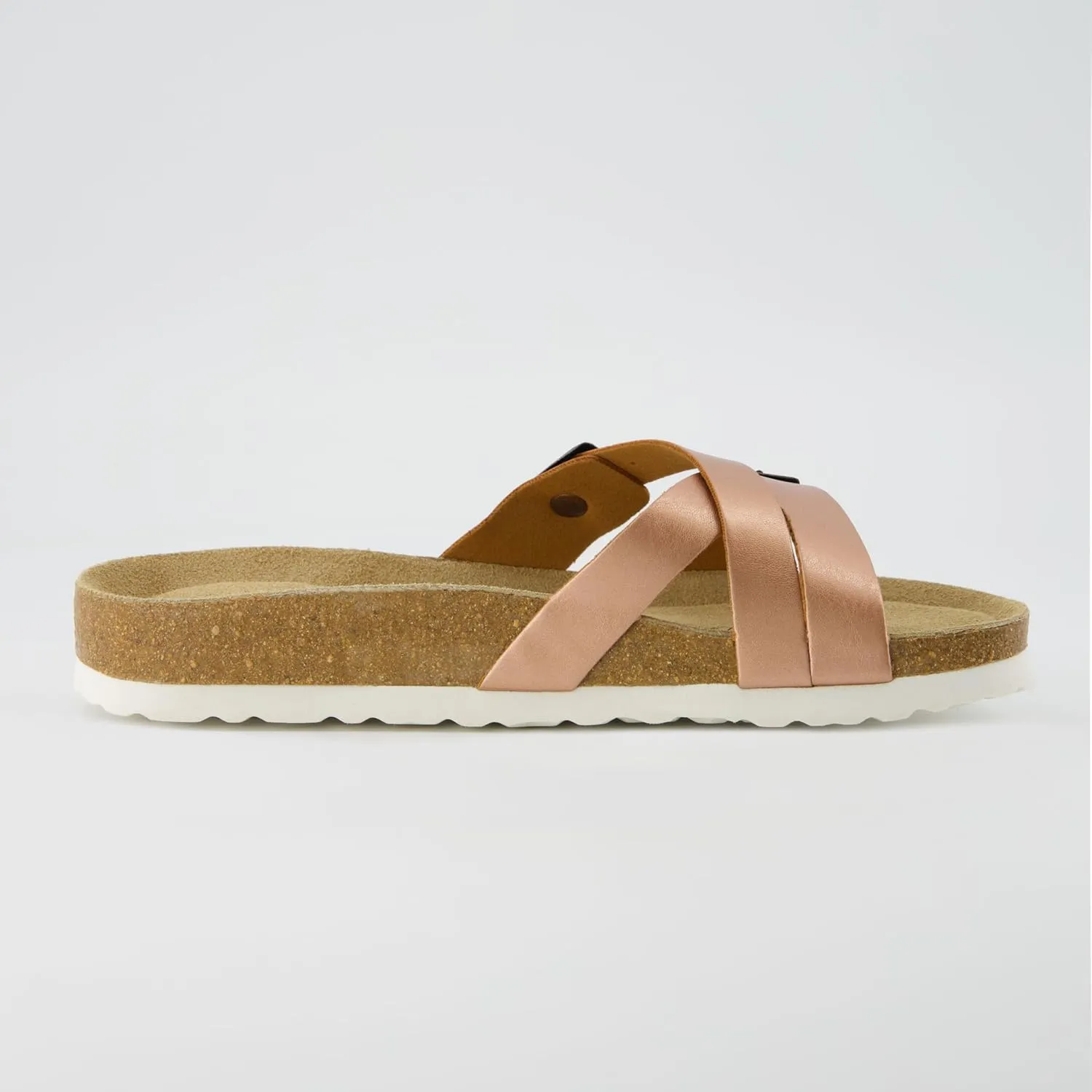 CUSHIONAIRE Women's Liza Cork Footbed Sandal With  Comfort