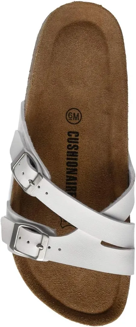 CUSHIONAIRE Women's Liza Cork Footbed Sandal With  Comfort
