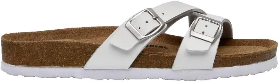 CUSHIONAIRE Women's Liza Cork Footbed Sandal With  Comfort