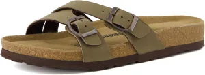 CUSHIONAIRE Women's Liza Cork Footbed Sandal With  Comfort