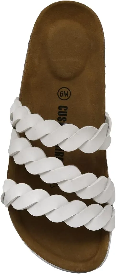 CUSHIONAIRE Women's Lucy Cork footbed Sandal with  Comfort and Wide Widths Available