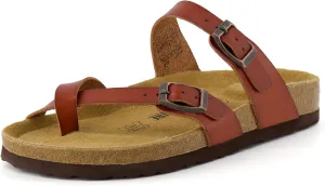 CUSHIONAIRE Women's Luna Cork Footbed Sandal With  Comfort