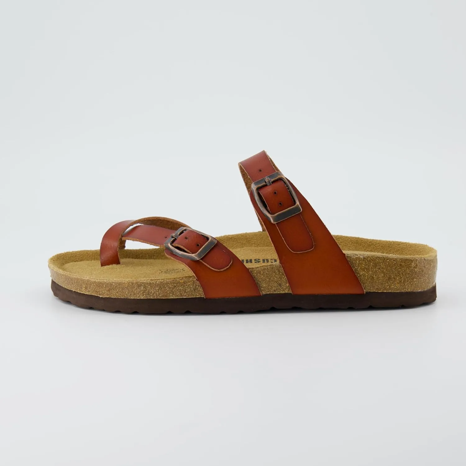 CUSHIONAIRE Women's Luna Cork Footbed Sandal With  Comfort