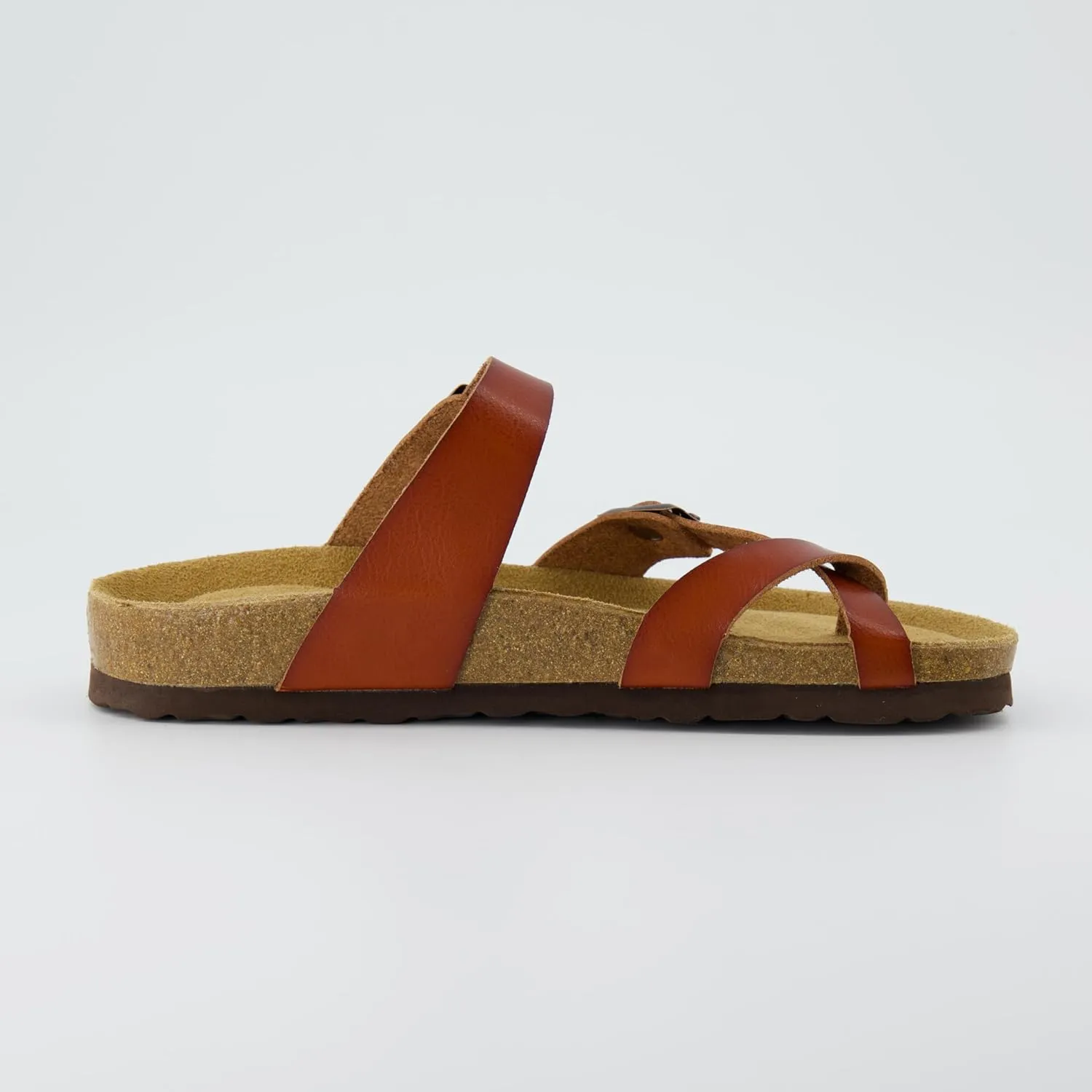 CUSHIONAIRE Women's Luna Cork Footbed Sandal With  Comfort
