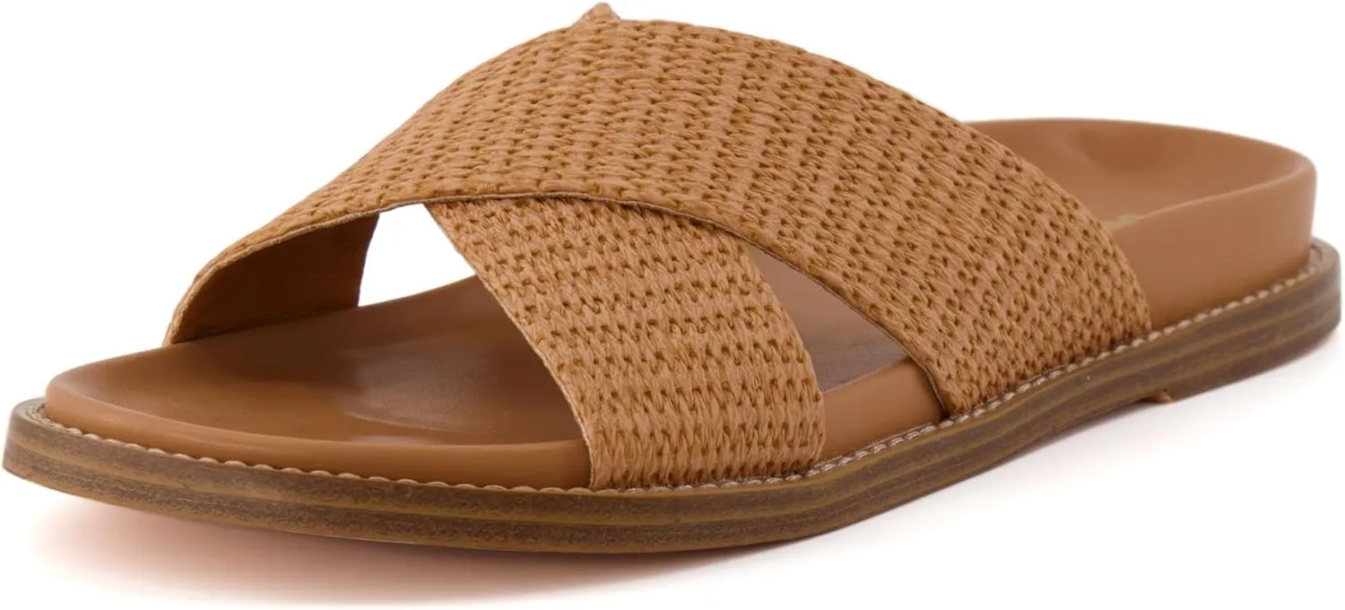 CUSHIONAIRE Women's Nell footbed sandal with  Comfort, Wide Widths Available