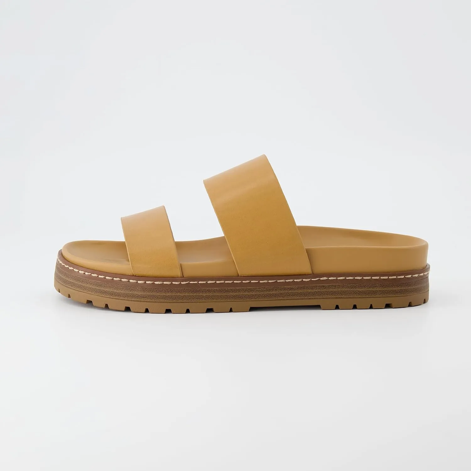 CUSHIONAIRE Women's Noho flatform footbed sandal with  Comfort, Wide Widths Available
