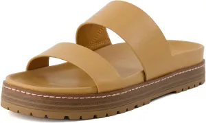 CUSHIONAIRE Women's Noho flatform footbed sandal with  Comfort, Wide Widths Available