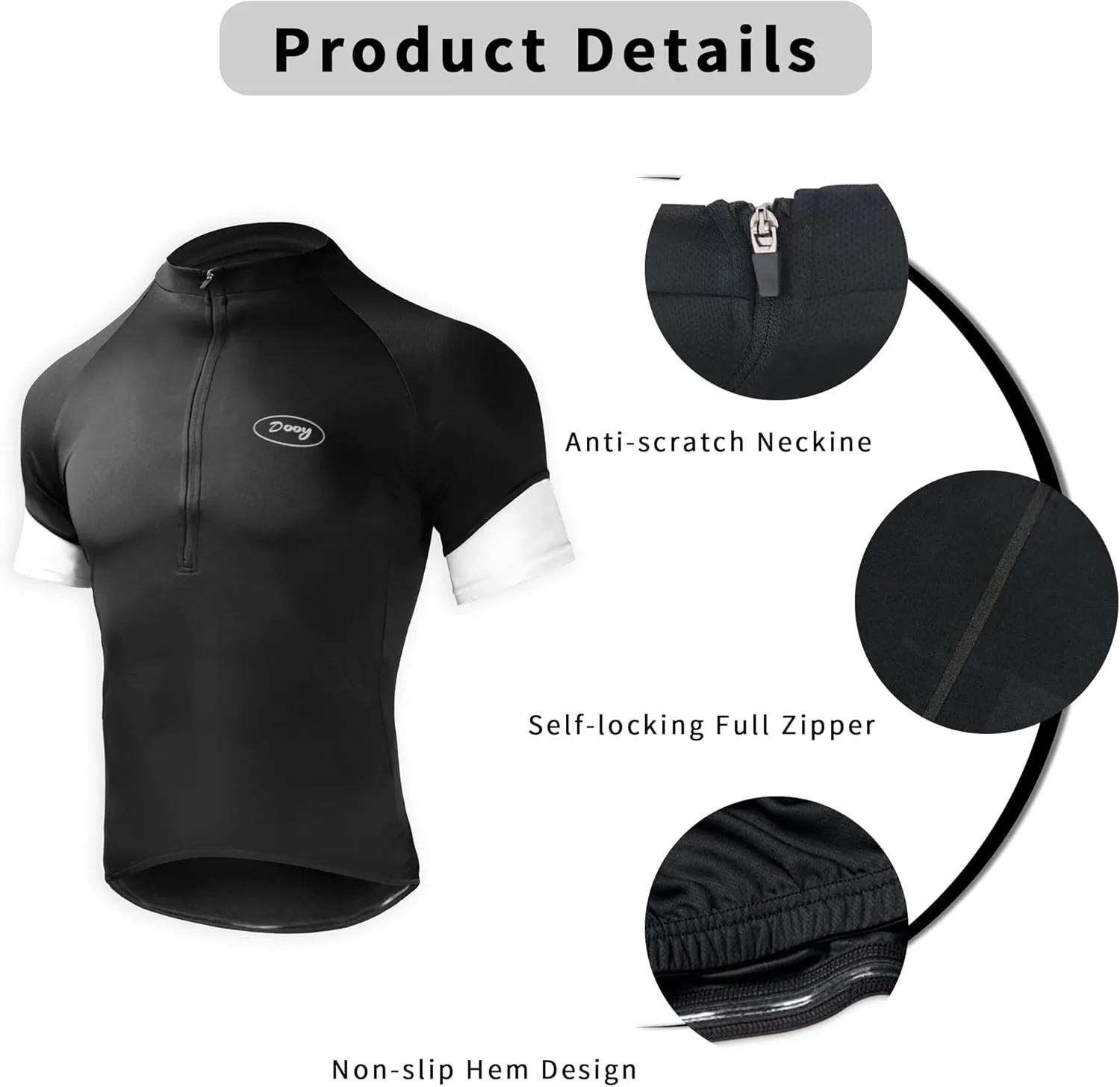 Cycling Jersey Men Short/Long Sleeve MTB Biking Shirts with Pockets- Moisture Wicking,Quick Dry,Reflective Strip