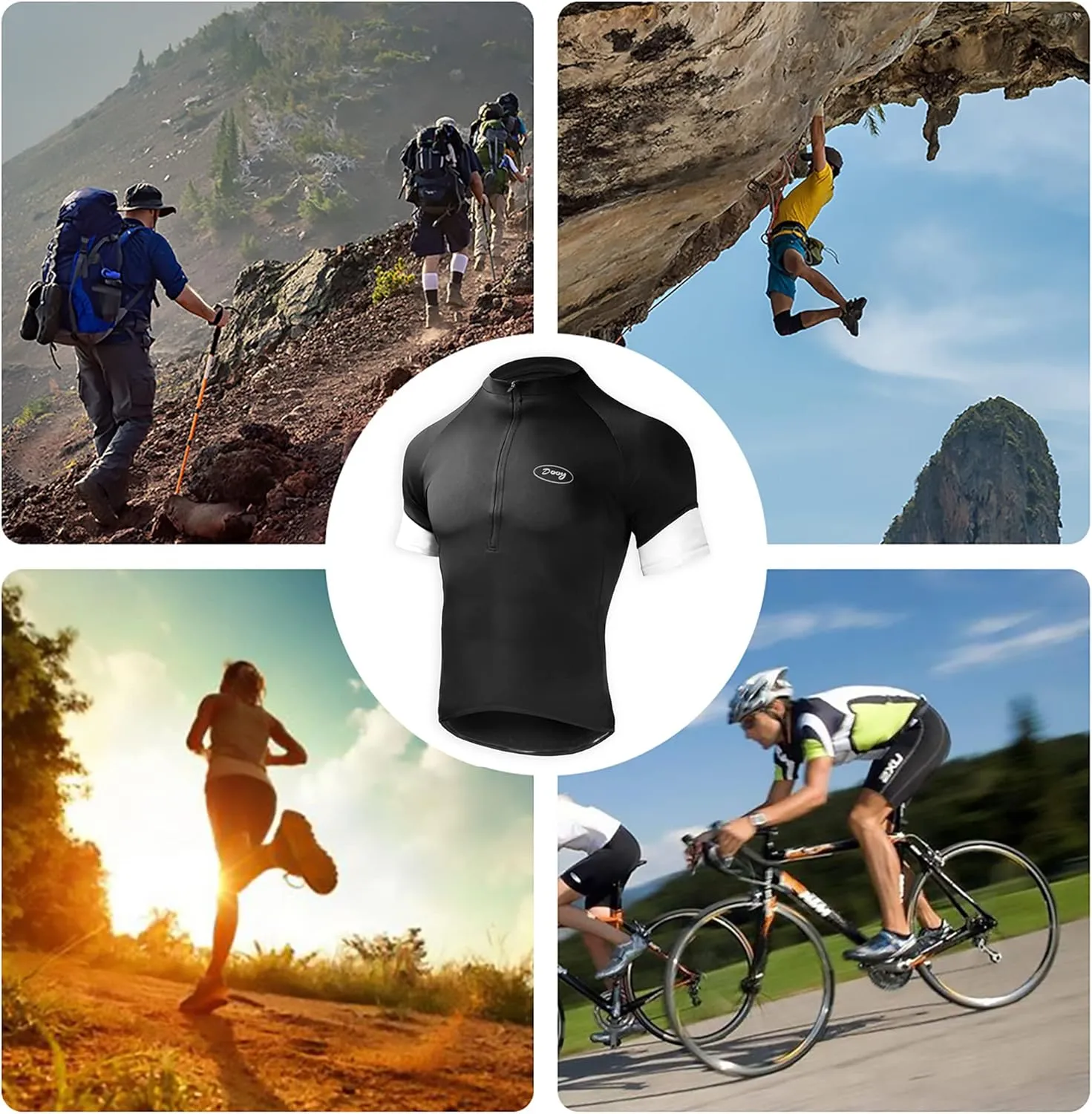 Cycling Jersey Men Short/Long Sleeve MTB Biking Shirts with Pockets- Moisture Wicking,Quick Dry,Reflective Strip