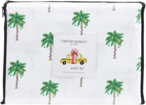 Cynthia Rowley Christmas Palms Trees Sheet Set (Full)