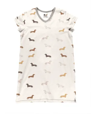 Dachshunds V-neck Nightshirts Simple