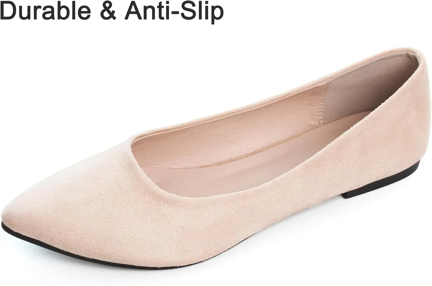 Dear Time Women's Pointed Toe Ballet Flat Shoes Simple Casual Office Work Shoes Slip-on Comfortable Shoes