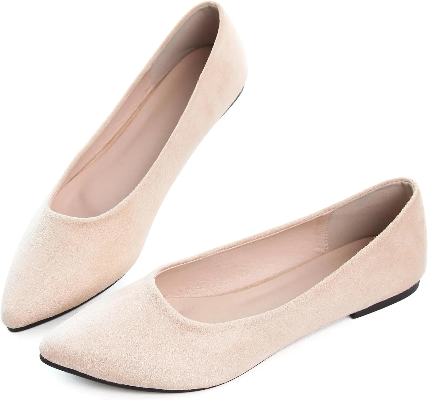 Dear Time Women's Pointed Toe Ballet Flat Shoes Simple Casual Office Work Shoes Slip-on Comfortable Shoes