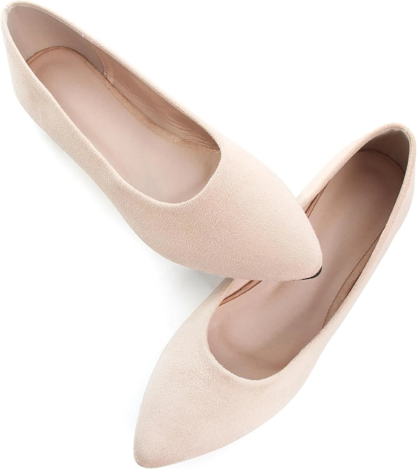 Dear Time Women's Pointed Toe Ballet Flat Shoes Simple Casual Office Work Shoes Slip-on Comfortable Shoes