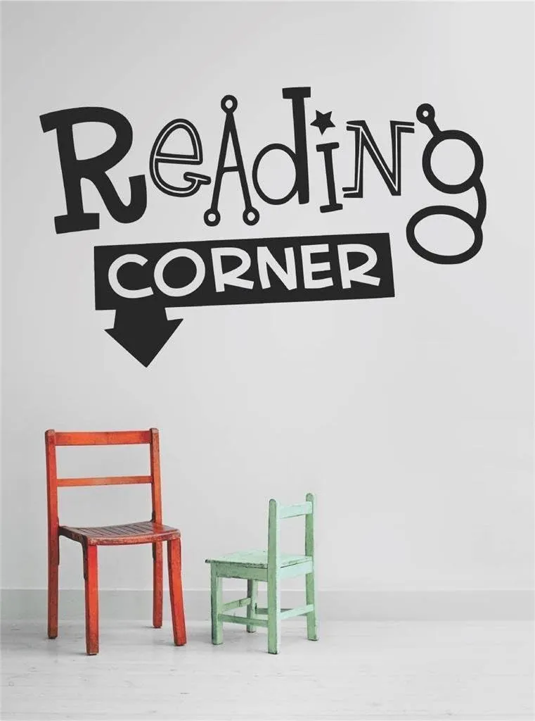 Design with Vinyl OMG A 431-231 Decor Item Decal Vinyl Wall Sticker Reading Corner Quote Home Living Room Bedroom Decor Item, 10-Inch x 20-Inch, Black