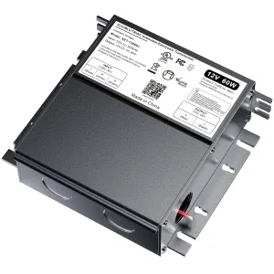 Dimmable LED Driver 60W 12V for Lutron & Leviton Dimmer, Triac/ELV/MLV AC to DC Power Supply Transformer for LED Strip Light Dimmable, Constant Voltage Projects, UL&FCC-Listed, Class 2