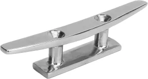 Dock Cleat 6in Low Flat Boat Dock Cleats 2 Hole Deck Rope Anchor Line Holder Tie-Down 316 Stainless Steel Mooring Accessories for Marine Boat