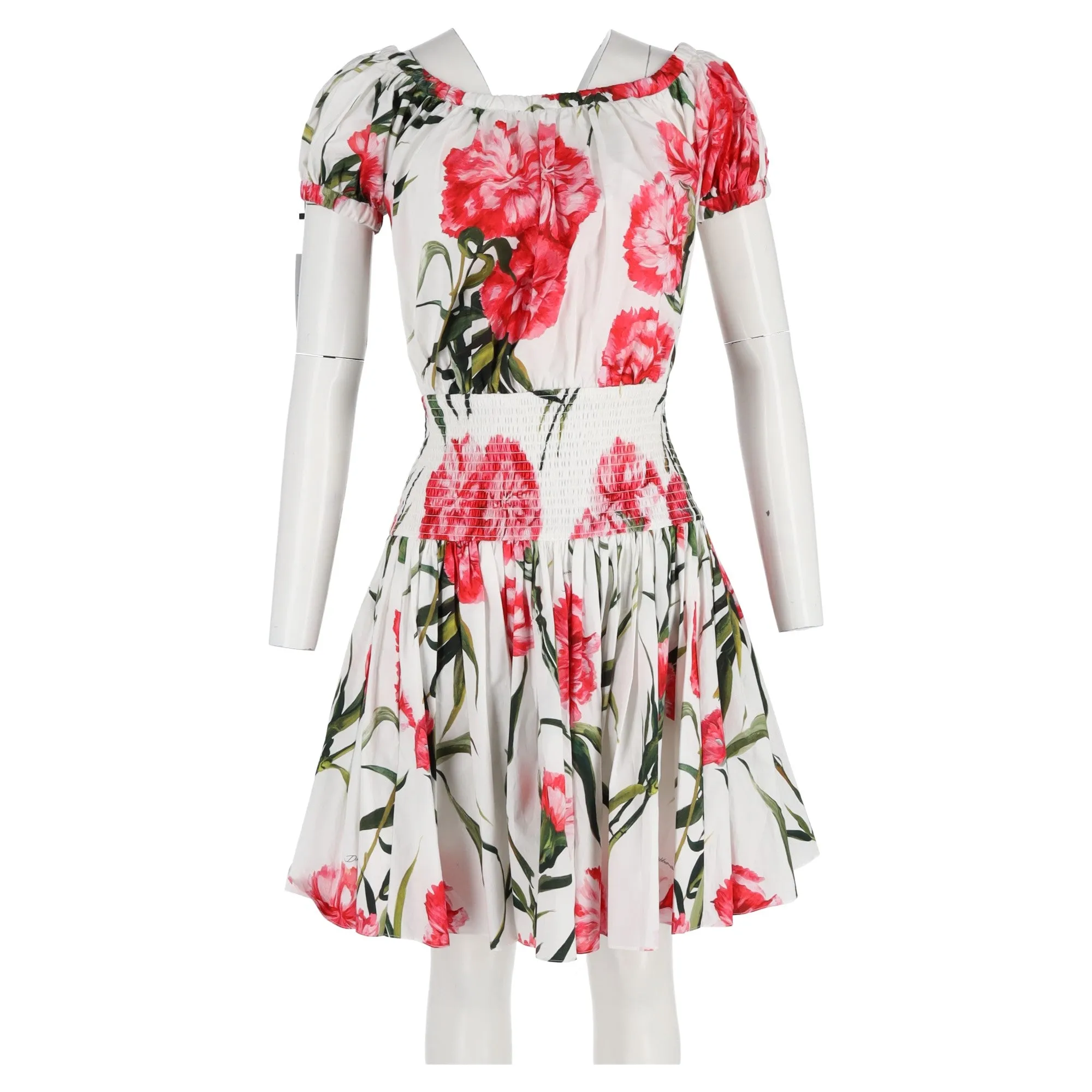 Dolce & Gabbana Printed Mini Dress in Multicolor Cotton
