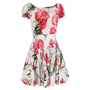 Dolce & Gabbana Printed Mini Dress in Multicolor Cotton