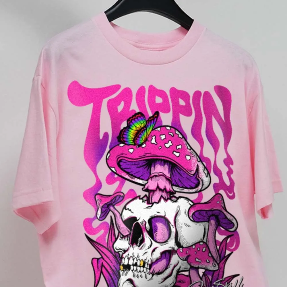 DopeSkill Graphic Tee Streetwear Hip Hop Hypebeast Street Style Unisex T-Shirt Sneaker Colour Matching Shirts Horror Skull