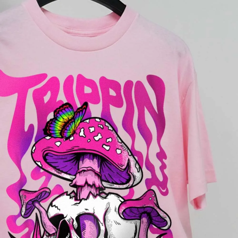 DopeSkill Graphic Tee Streetwear Hip Hop Hypebeast Street Style Unisex T-Shirt Sneaker Colour Matching Shirts Horror Skull
