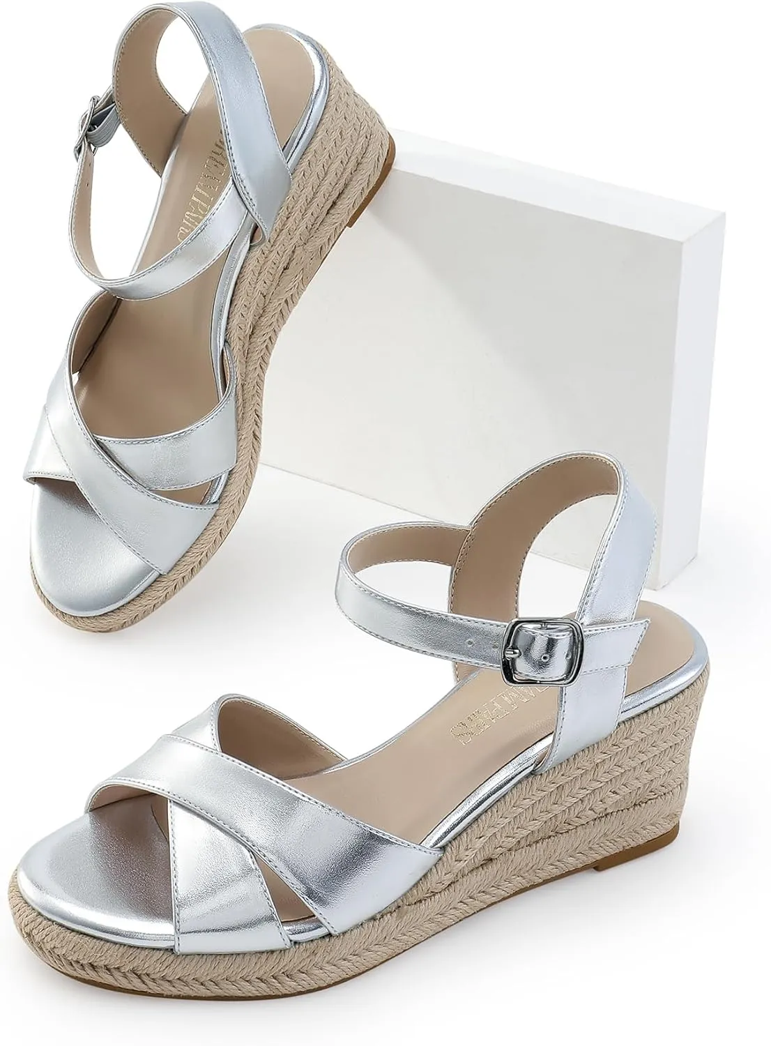 DREAM PAIRS Espadrille Dressy Wedge Sandals, Women's Platform Sandals Casual Summer, Comfortable High Heeled Wedges with Adjustable Buckle