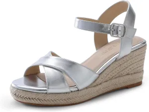 DREAM PAIRS Espadrille Dressy Wedge Sandals, Women's Platform Sandals Casual Summer, Comfortable High Heeled Wedges with Adjustable Buckle