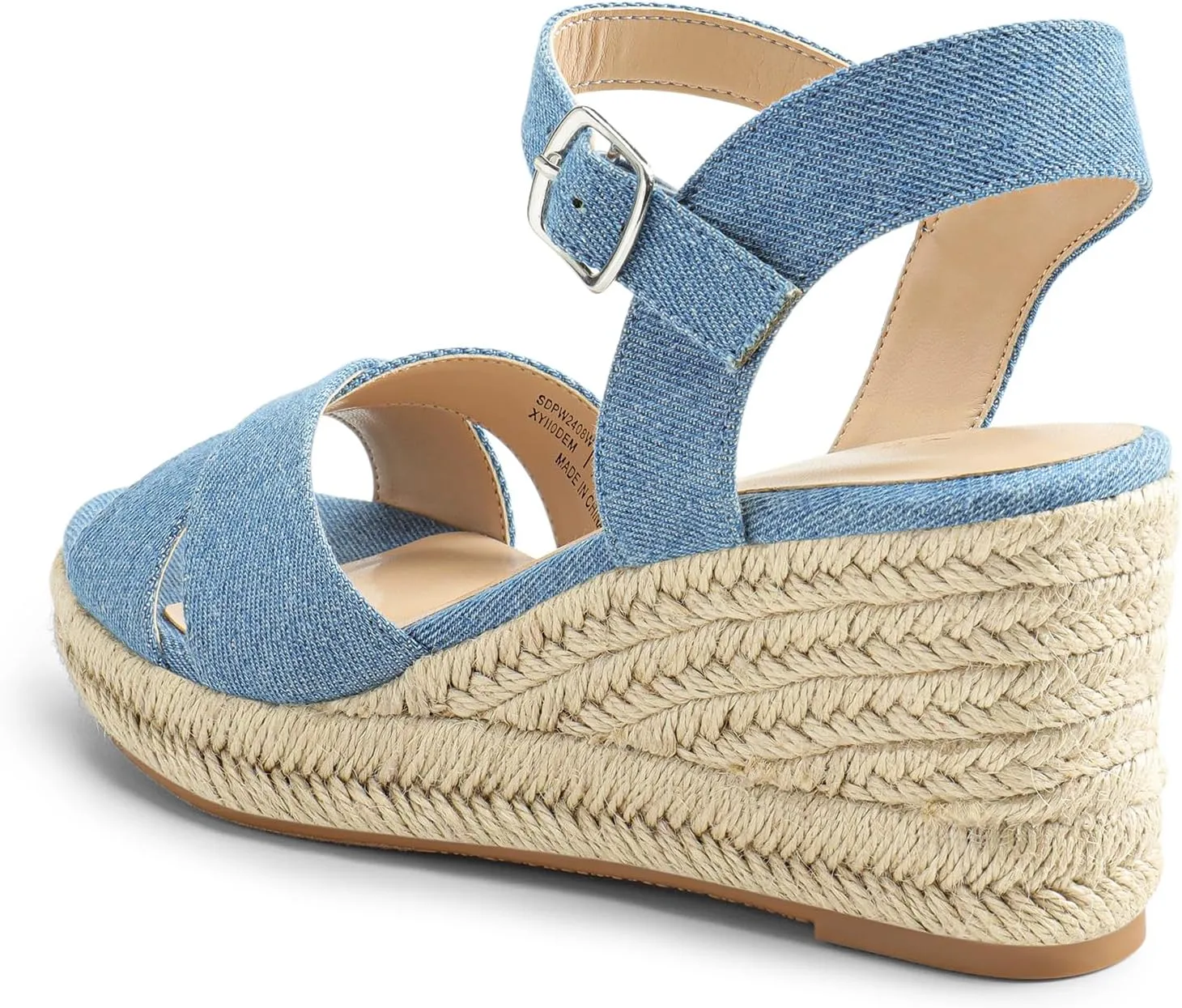 DREAM PAIRS Espadrille Dressy Wedge Sandals, Women's Platform Sandals Casual Summer, Comfortable High Heeled Wedges with Adjustable Buckle