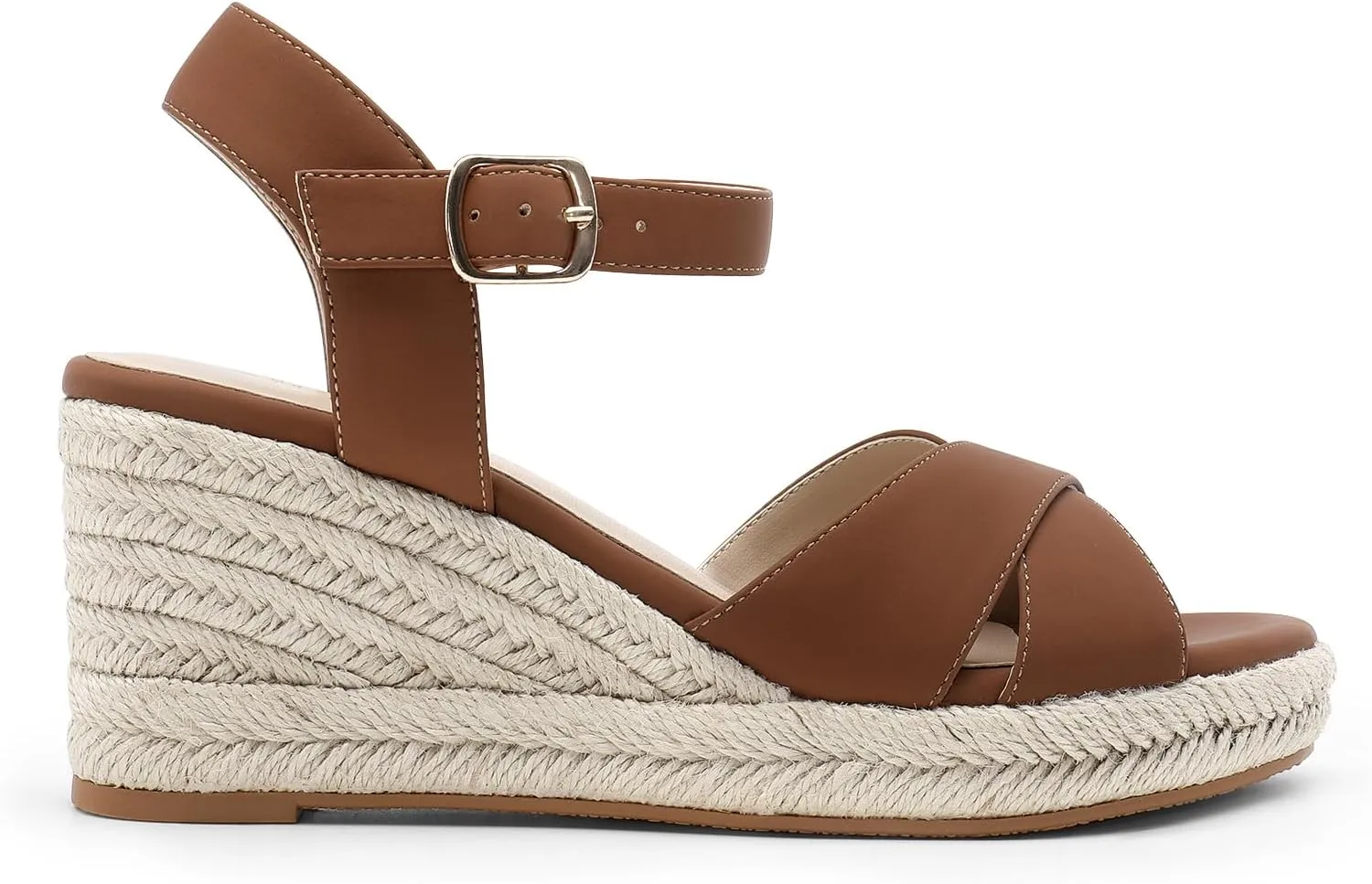 DREAM PAIRS Espadrille Dressy Wedge Sandals, Women's Platform Sandals Casual Summer, Comfortable High Heeled Wedges with Adjustable Buckle