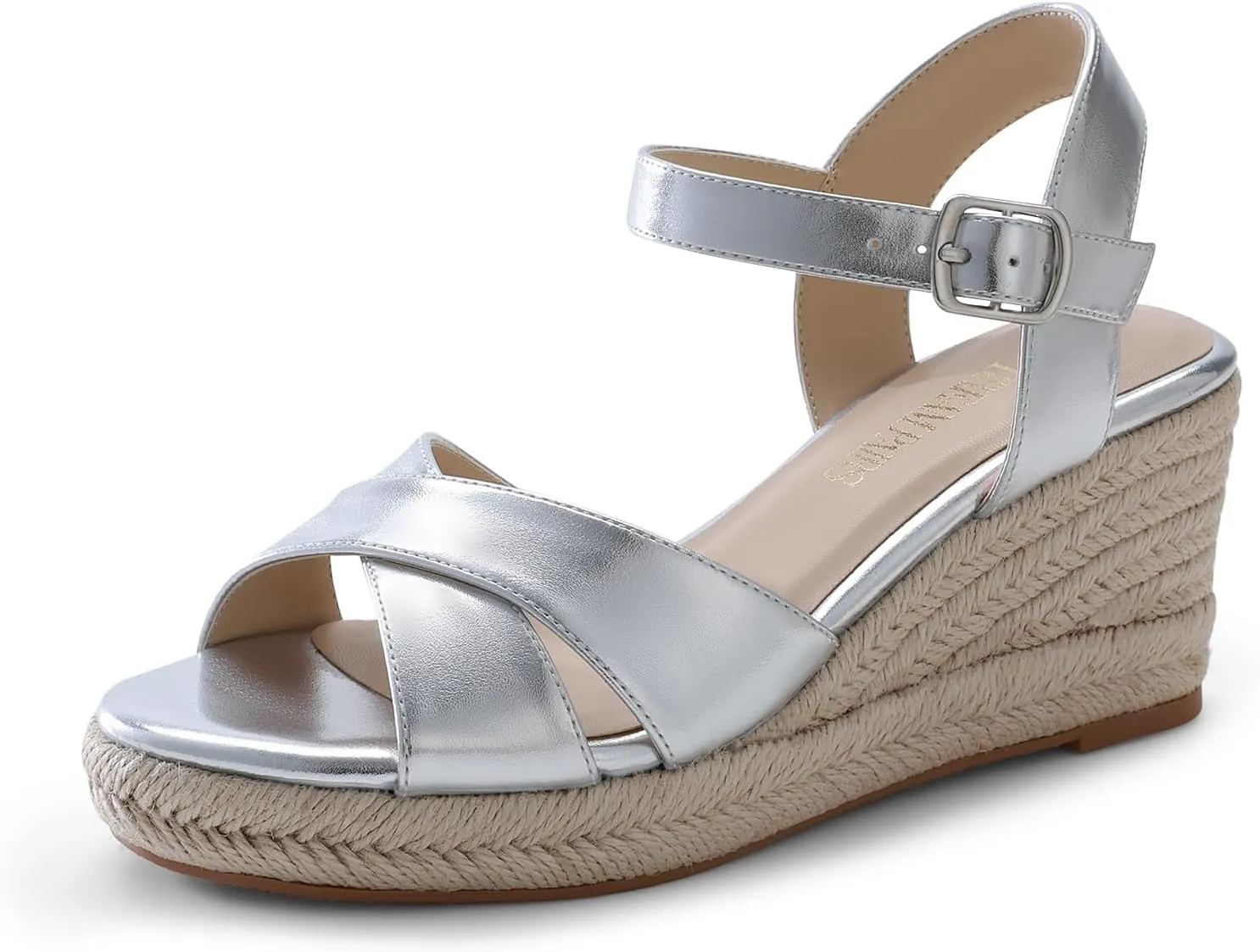 DREAM PAIRS Espadrille Dressy Wedge Sandals, Women's Platform Sandals Casual Summer, Comfortable High Heeled Wedges with Adjustable Buckle