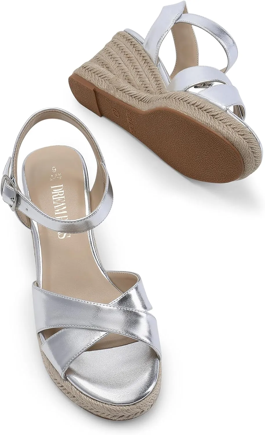 DREAM PAIRS Espadrille Dressy Wedge Sandals, Women's Platform Sandals Casual Summer, Comfortable High Heeled Wedges with Adjustable Buckle