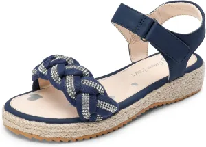 DREAM PAIRS Girls Espadrille Flatform Platform Wedge Open Toe Summer Sandals for Little Kid, Big Kid, Casual, Vacation or Formal Use