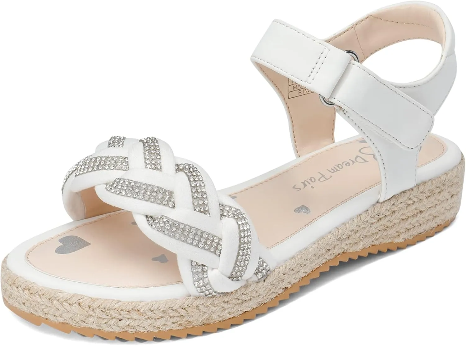 DREAM PAIRS Girls Espadrille Flatform Platform Wedge Open Toe Summer Sandals for Little Kid, Big Kid, Casual, Vacation or Formal Use