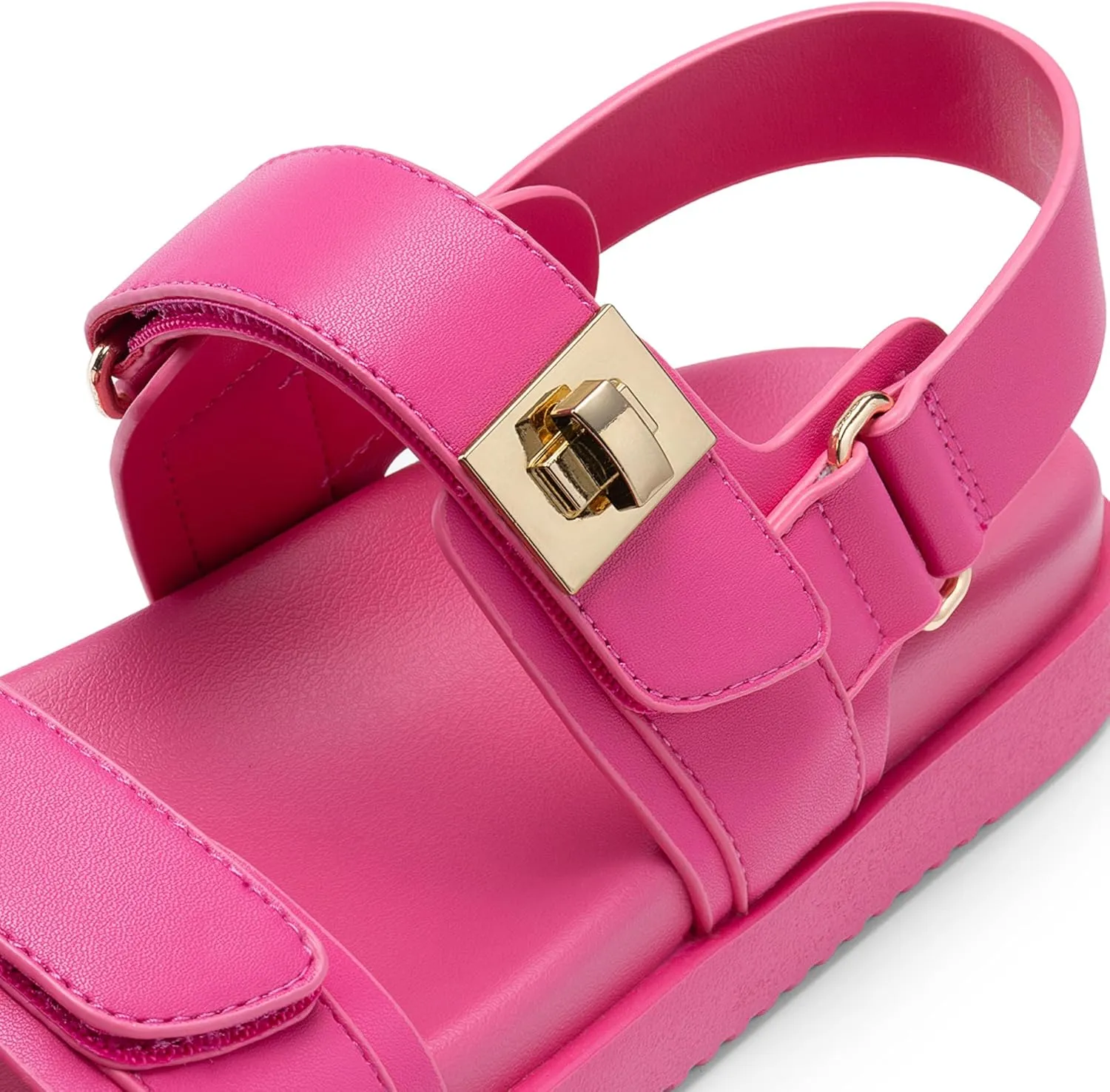 DREAM PAIRS Women's Comfortable Open Toe Flat Sandals Fashion One Band Summer Dessy Sandals