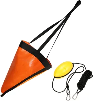 Drift Sock Sea Anchor Drogue with 30ft Kayak Tow Rope Line Buoy Ball Float Leash Sea Brake System for Marine Boat/Yacht/Jet Ski/Inflatable/Power Boat/Sail Boat