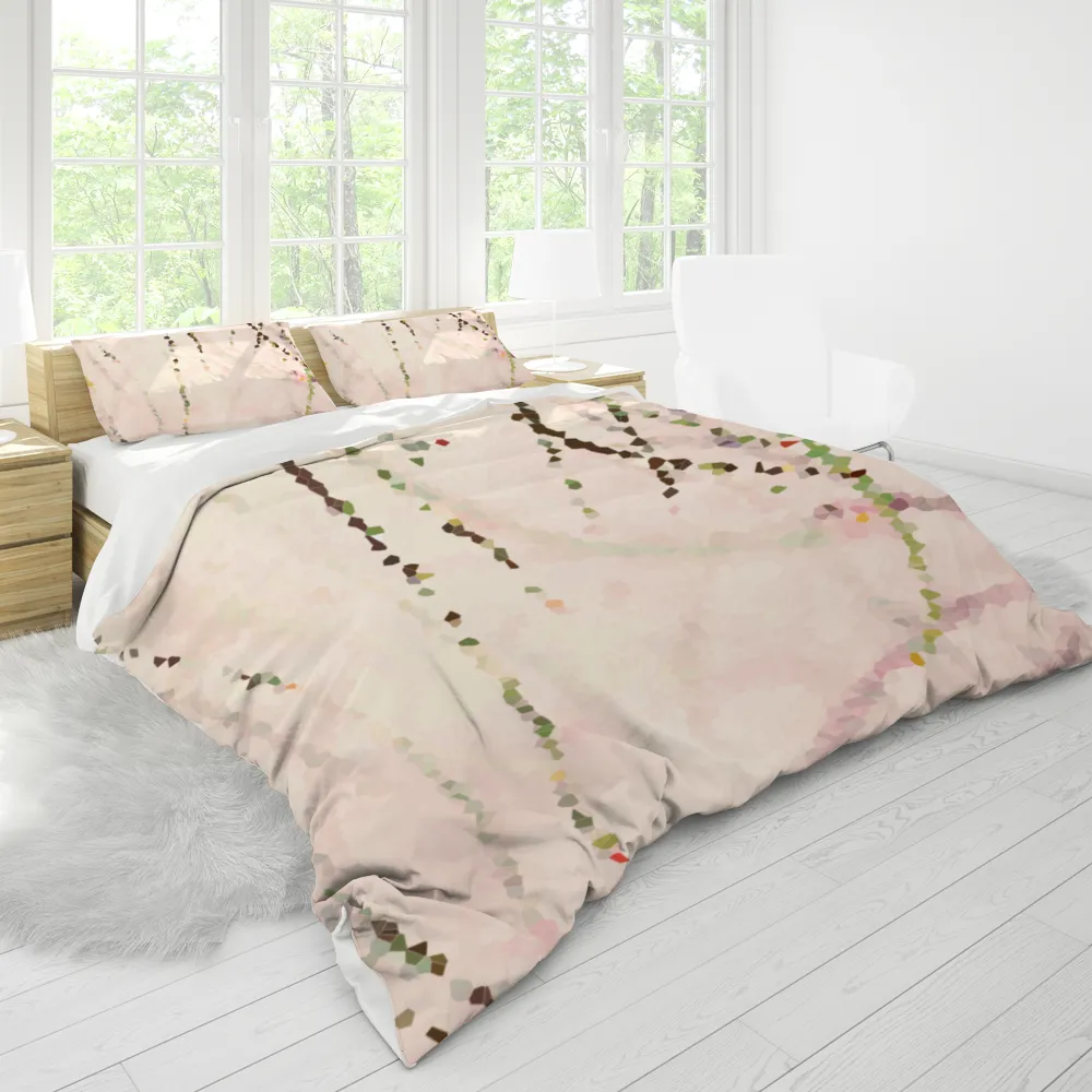 Easy breezy rosy grasses duvet cover