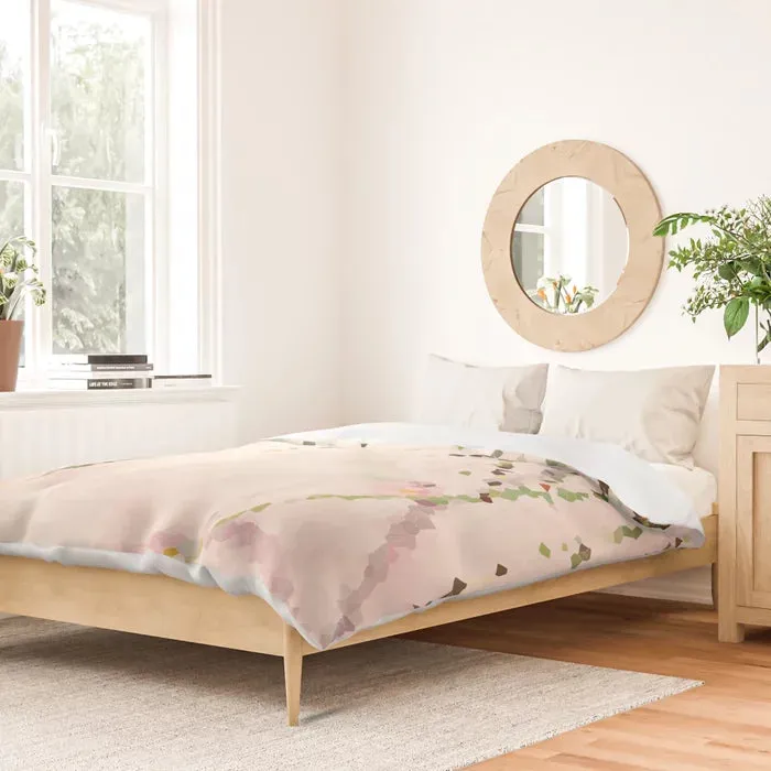 Easy breezy rosy grasses duvet cover