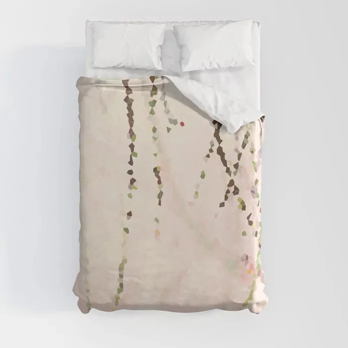 Easy breezy rosy grasses duvet cover