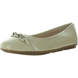 Easy Spirit Womens Chain Leather Flat Shoes