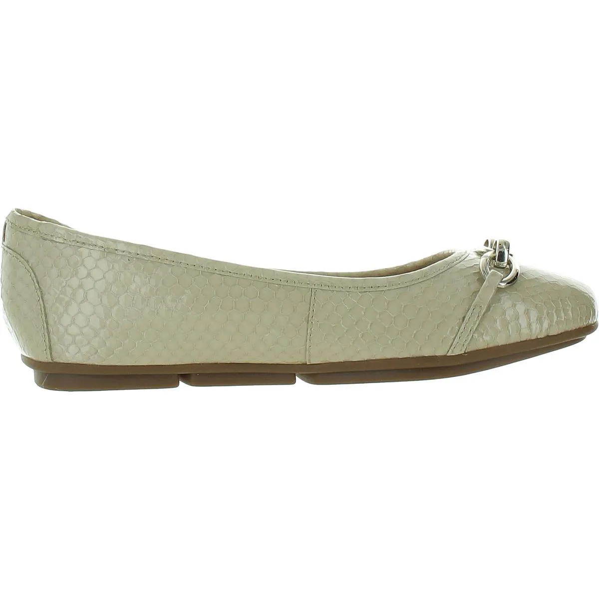 Easy Spirit Womens Chain Leather Flat Shoes