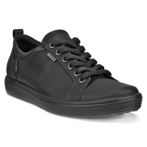 Ecco Soft 7 GTX Black Leather Sneaker (Women's)