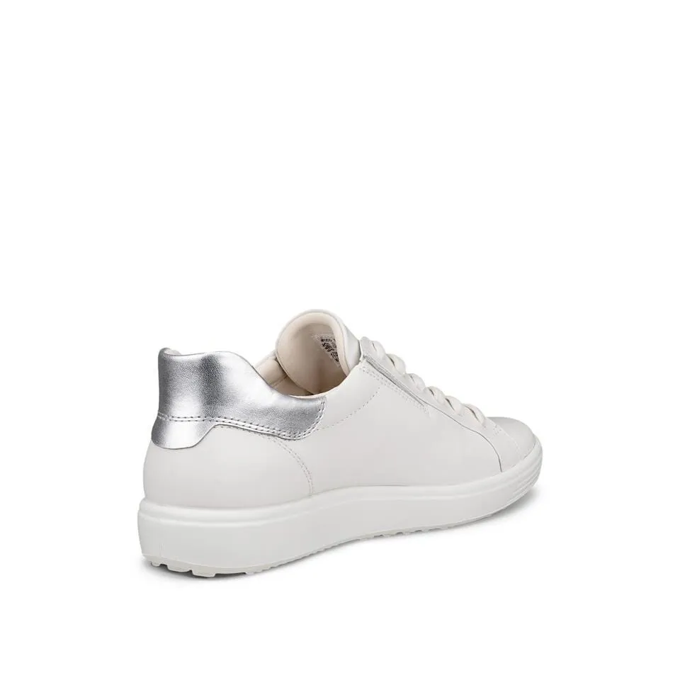 Ecco Women's Soft 7 Sneaker - White/Silver
