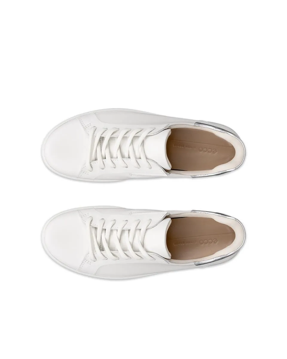 Ecco Women's Soft 7 Sneaker - White/Silver