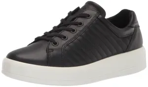 ECCO Women's Soft 9 II Tie Sneaker, Black, 5-5.5