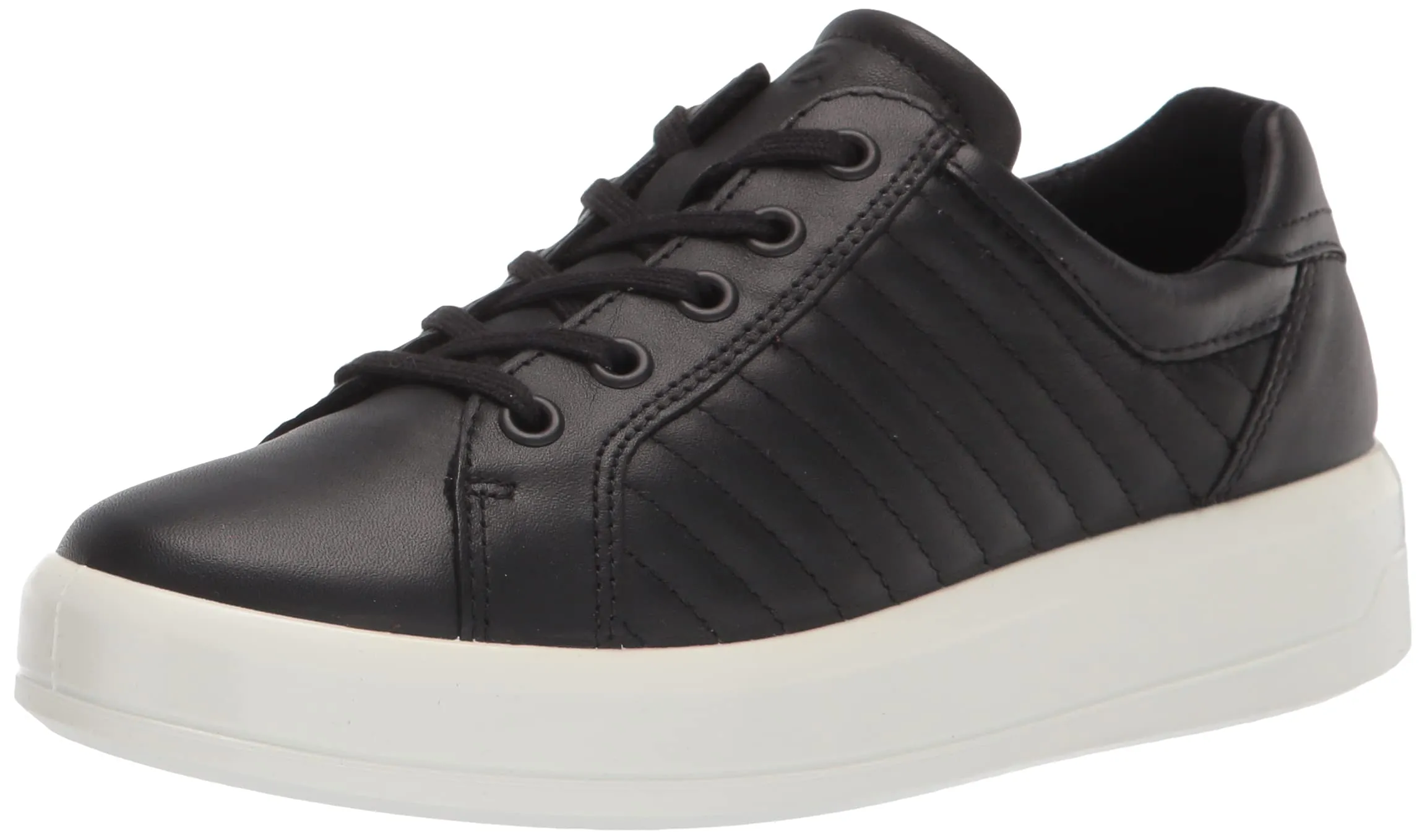 ECCO Women's Soft 9 II Tie Sneaker, Black, 5-5.5