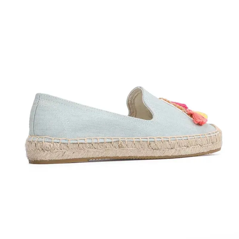 Espadrille Sapatos Breathable Embroider Shoes Comfortable Ladies Womens Thick Bottom Flats Fashion