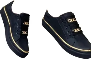 Everyday Comfort: Women's Casual Low Top Canvas Sneakers with Anti-Slip Sole - Rounded Toe for Easy Wear.