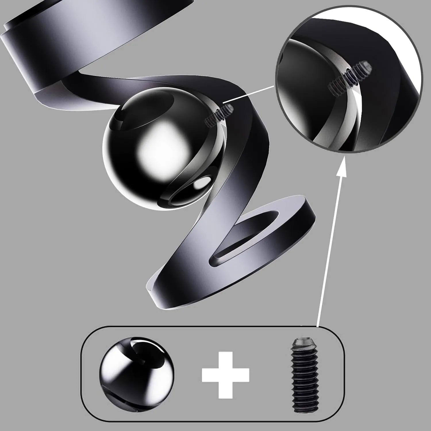 Fidget Toys, Kinetic Desk Toys for Adults, Cool Metal Gravity Resistance Desk Toys, Desktop Sensory Fidget Spinner for Stress Relief in Office, Wait and Communicate（Silver-Gold）
