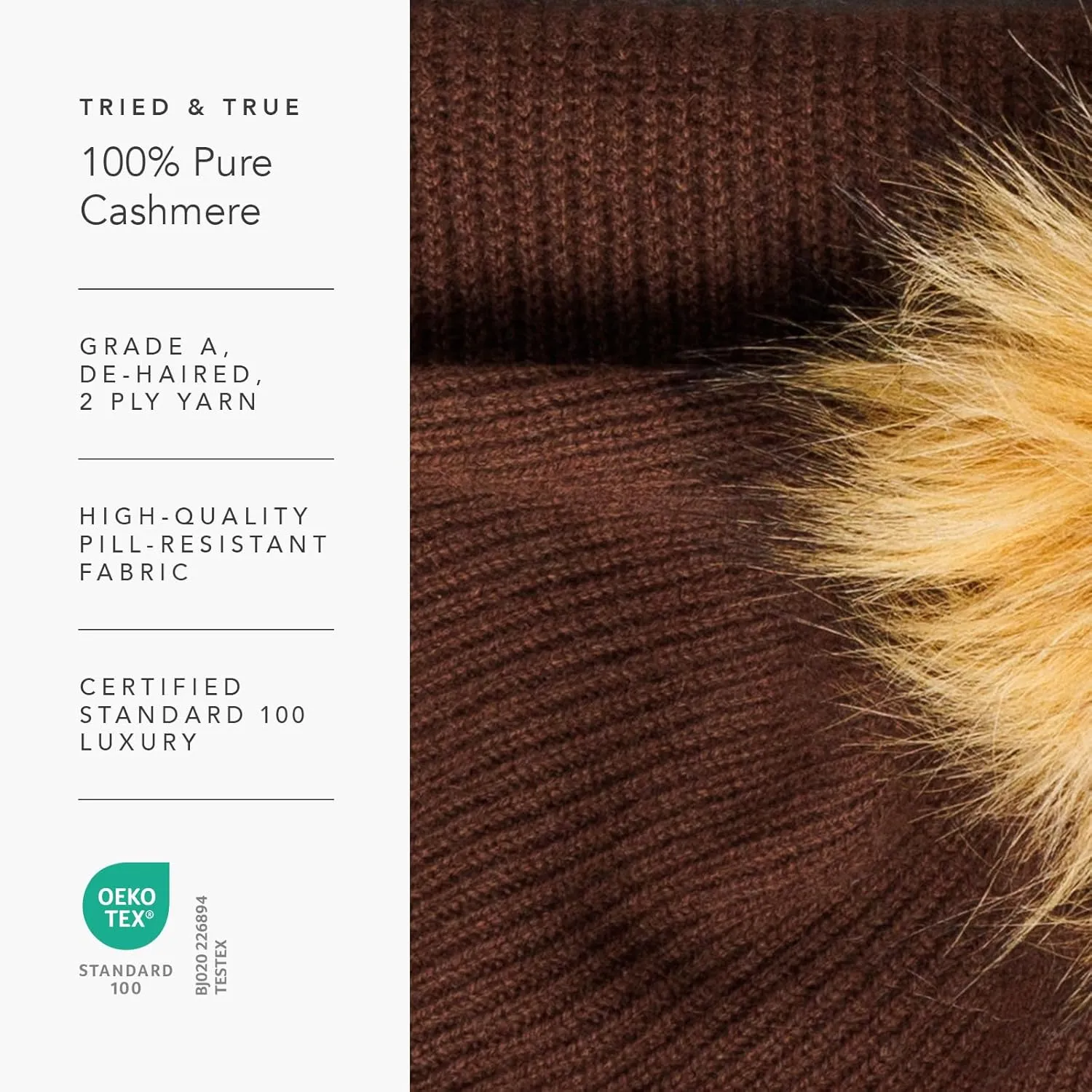 Fishers Finery Women's 100% Cashmere Pom Hat and Glove Set; with Gift Box